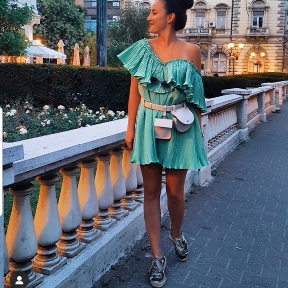 Zara Green Mini Dress - Picture 10 of 16